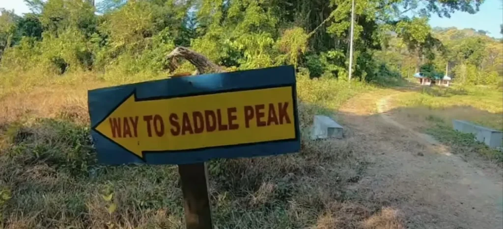 Way To Saddle Peak Sign Board