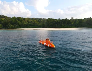 Nemo semi-submarine ride in Andaman